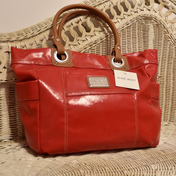 Nine West Handbags - Host Pick 😍 Nine West Cherry Red Vinyl Purse